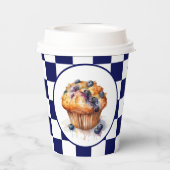 Niedliches Heidelbeermuffin Party Pappbecher (Rückseite)