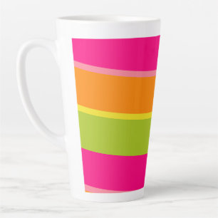 Niedliches, heißes Rosa, Grün, Orange und Gelb Milchtasse