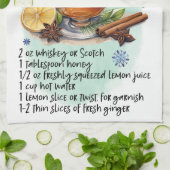Niedliches heißes Weihnachtsgetränk Rezept Geschirrtuch (Gefaltet)