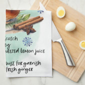 Niedliches heißes Weihnachtsgetränk Rezept Geschirrtuch (Viertel Falte)