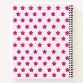 Niedliches, heißrosa Glitzer Monogramm Notizblock (Rückseite)