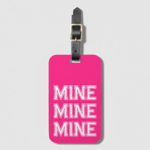 Niedliches heißrosa Mine Funny Luggage Tag Gepäckanhänger