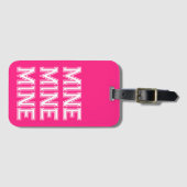 Niedliches heißrosa Mine Funny Luggage Tag Gepäckanhänger (Vorderseite (Horizontal))