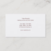 Niedliches Heissrosa Zickzack Muster Schönheitssal Visitenkarte (Rückseite)