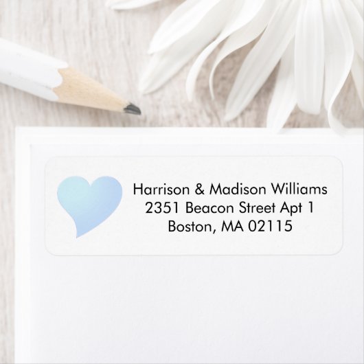 Niedliches hellblaues Herz benutzerdefinierte Rück (Insitu)