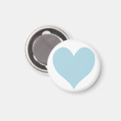 Niedliches hellblaues Herz Magnet (Vorderseite/Rückseite)