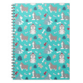 Niedliches hellblaues Weihnachtsheiseres Notizblock (Vorderseite)