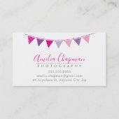 NIEDLICHES, HELLBUNDENES Party hübsch rosa lila Visitenkarte (Vorderseite)