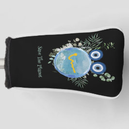 Niedliches helles Blau rettet den Planeten-Sammelp Golf Headcover