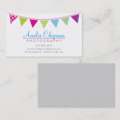 NIEDLICHES, HELLES BUNKT Fett gefärbtes Party Rosa Visitenkarte (Vorne/Hinten)