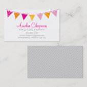 NIEDLICHES, HELLES BUNKTES, fett gefaltetes Party, Visitenkarte (Vorne/Hinten)