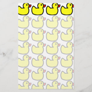 Niedliches helles gelbes Ducky Gummimuster Briefpapier