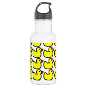 Niedliches helles gelbes Ducky Gummimuster Trinkflasche (Vorderseite)