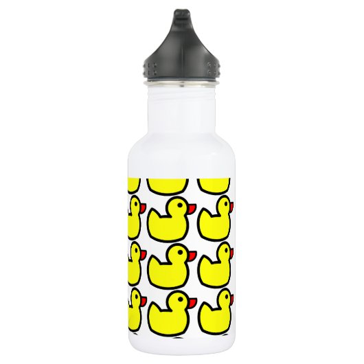 Niedliches helles gelbes Ducky Gummimuster Trinkflasche (Rechts)