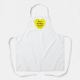 Niedliches helles Gelbherz Licht der Welt Schürze