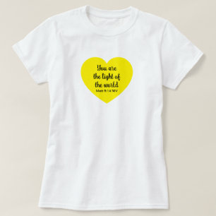 Niedliches helles Gelbherz Licht der Welt T-Shirt