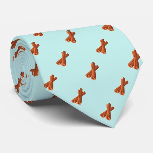 Niedliches, hellgrünes Zimt-Stich Nahtloses Muster Krawatte (Gerollt)