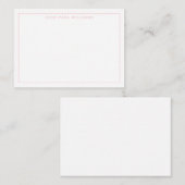 Niedliches hellrosa Berufliche, einfache dünne Gre Mitteilungskarte (Vorne/Hinten)