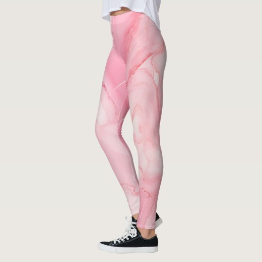 Niedliches hellrosa Marmor Leggings (Links)
