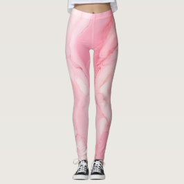 Niedliches hellrosa Marmor Leggings