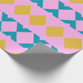 Niedliches, hellrosa Muster für moderne geometrisc Geschenkpapier (Ecke)