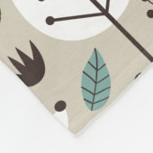 Niedliches Herbst-Waldtier-Muster Fleecedecke (Ecke)