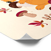Niedliches Herbsthörnchen mit benutzerdefiniertem Poster (Ecke)