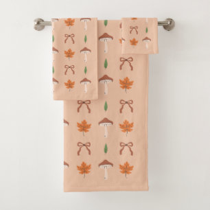 Niedliches Herbstkleid Muster Badehandtuch Set