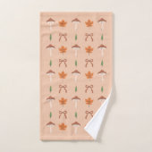 Niedliches Herbstkleid Muster Badehandtuch Set (Handtuch)