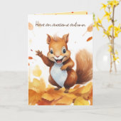 Niedliches Herbstkürbis Karte (Gelbe Blume)