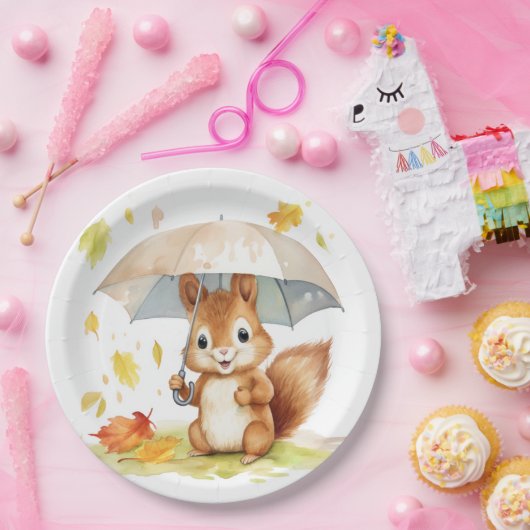 Niedliches Herbstkürbis Pappteller (Party)