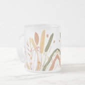 Niedliches Herbstleaves-Muster Mattglastasse (Vorderseite Links)