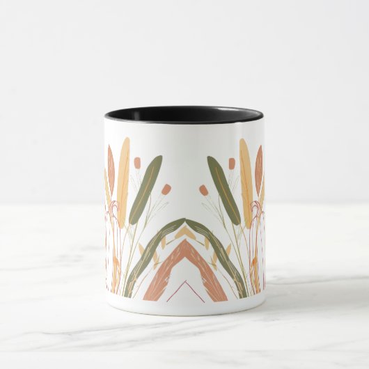 Niedliches Herbstleaves-Muster Tasse (Zentrum)