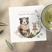 Niedliches Herbstwald | Babydusche Napkins Serviette