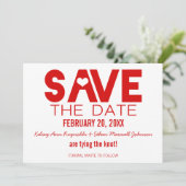 Niedliches Herz Ankündigung Datum freihalten, dunk (Stehend Vorderseite)