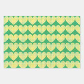 Niedliches Herz Art Retro Stil Liebe Geschenkpapier Set (Vorderseite)