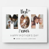 Niedliches Herz Beste Mama je 3 FotoCollage Fotoplatte (Vorderseite)
