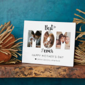 Niedliches Herz Beste Mama je 3 FotoCollage Fotoplatte (Seite)