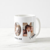 Niedliches Herz Beste Mama je Foto Collage Kaffee Kaffeetasse (VorderseiteRechts)
