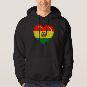 Niedliches Herz Bolivien Flaggen Männer Frauen Pat Hoodie