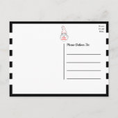 Niedliches Herz Cartoon Roter Schwarzer Garten Gno Postkarte (Rückseite)