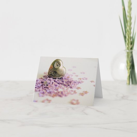 Niedliches Herz der Mutter Tages Karte (Vorderseite)