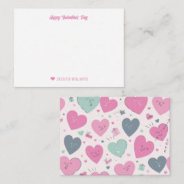 Niedliches Herz-Doodle Muster Sweet Valentine's Da Mitteilungskarte