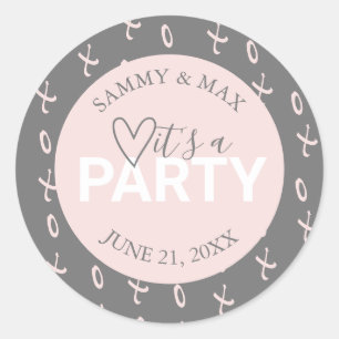 Niedliches Herz Es ist ein Party Aufkleber