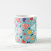 Niedliches Herz-Farbmuster Kaffeetasse (Mittel)