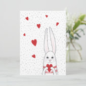 Niedliches Herz Feiertagskarte (Stehend Vorderseite)