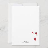 Niedliches Herz Feiertagskarte (Rückseite)