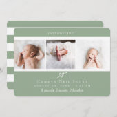 Niedliches Herz Foto Entbinden Dankeskarte (Vorne/Hinten)