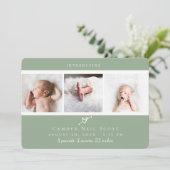 Niedliches Herz Foto Entbinden Dankeskarte (Stehend Vorderseite)