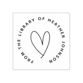 Niedliches Herz ganz einfach aus dem Bibliotheksbu Gummistempel (Prägung)